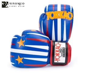 GĂNG MUAYTHAI YOKKAO REDGAMMON BOXING GLOVES BLUE