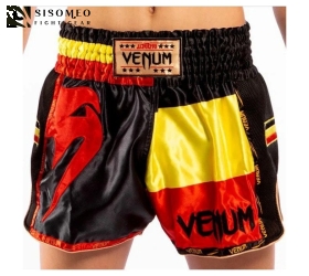 Quần muaythai Venum Giant Muay Thai shorts - Black/Yellow/Red