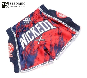 QUẦN MUAYTHAI WICKED RED/BLUE