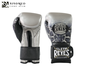 GĂNG CLETO REYES TRAINING BOXING GLOVES – SILVER/BLACK STEEL SNAKE