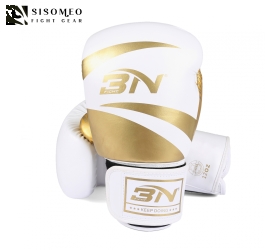 Găng Tay Boxing BN - Trắng/vàng ( màu mới )