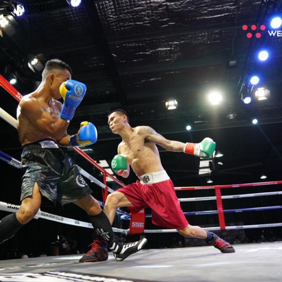 GĂNG SSM LACE UP BOXING GLOVES BLUE/YELLOW