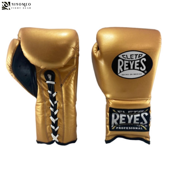 GĂNG BOXING CLETO REYES TRADITIONAL TRAINING GLOVES LACE UP GOLD