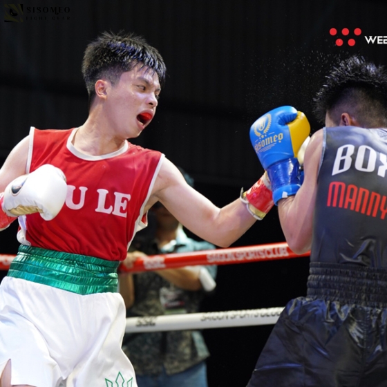GĂNG SSM LACE UP BOXING GLOVES BLUE/YELLOW